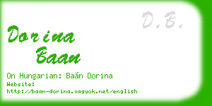 dorina baan business card